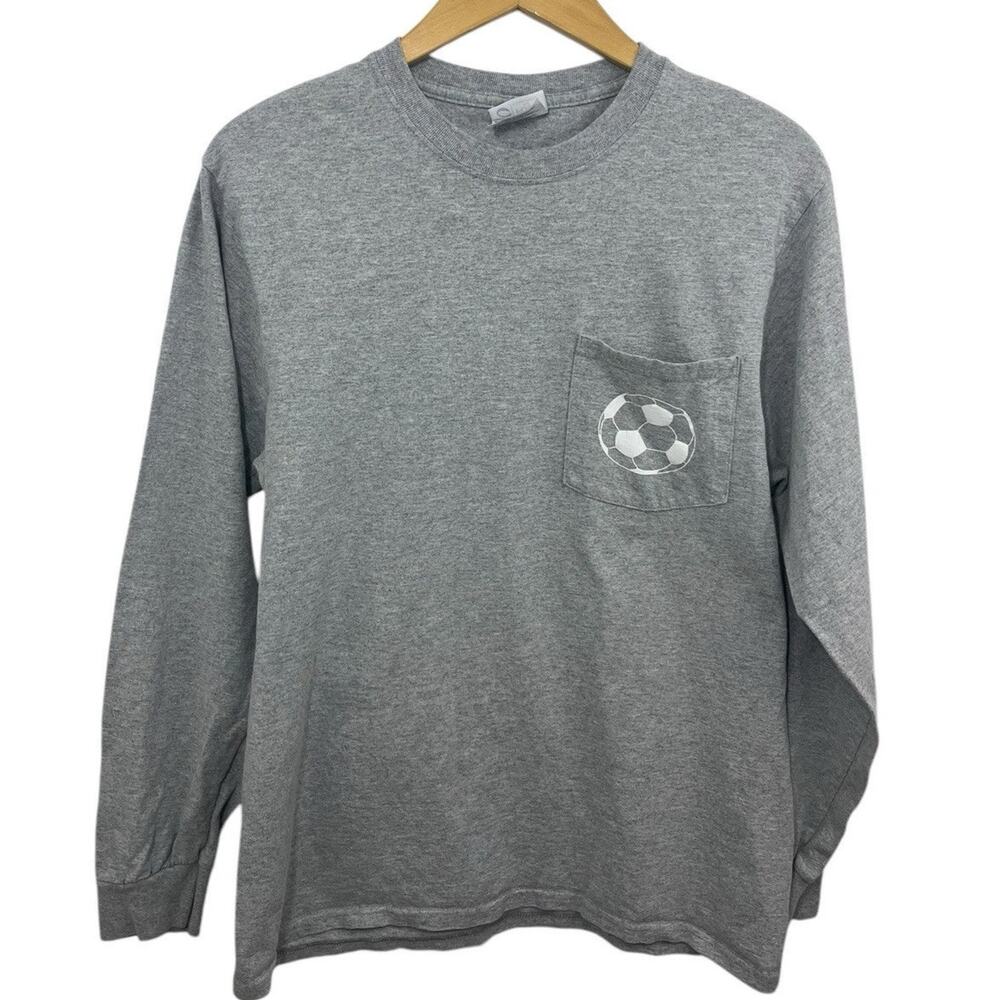 Soccer T-shirt Gray Mia Hamm Quote Long Sleeve Medium USWNT Blokecore Unisex